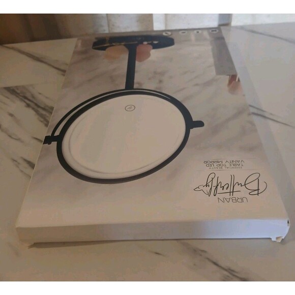 Cordless Light Up Vanity Makeup Mirror Urban Butterfly Black - Picture 5 of 5